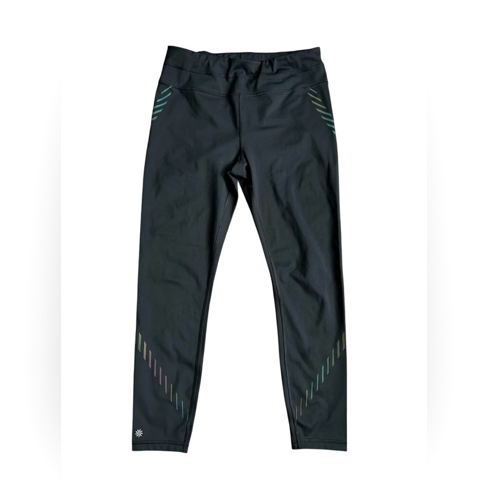 Athleta Women’s Black 7/8 NWOT Leggings w/reflective design size medium